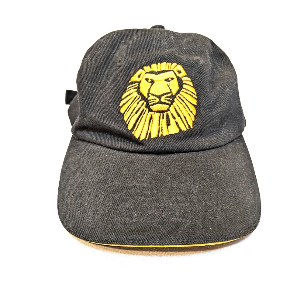 Vintage Disney Hat The Lion King Broadway Musical Black Adjustable Cap 2006
